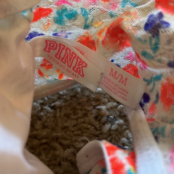 PINK Neon Floral Lace Medium Bandeau - Picture 4 of 5